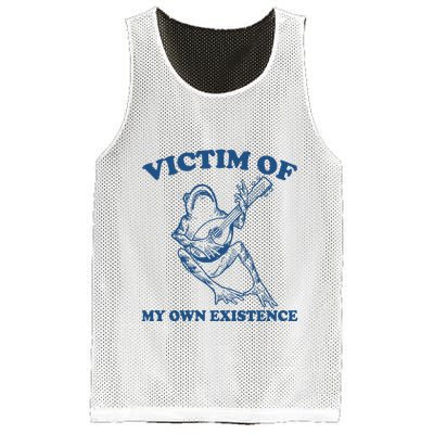 Victim Of My Own Existence Funny Meme Gag Mesh Reversible Basketball Jersey Tank