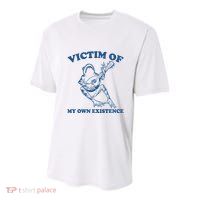 Victim Of My Own Existence Funny Meme Gag Youth Performance Sprint T-Shirt