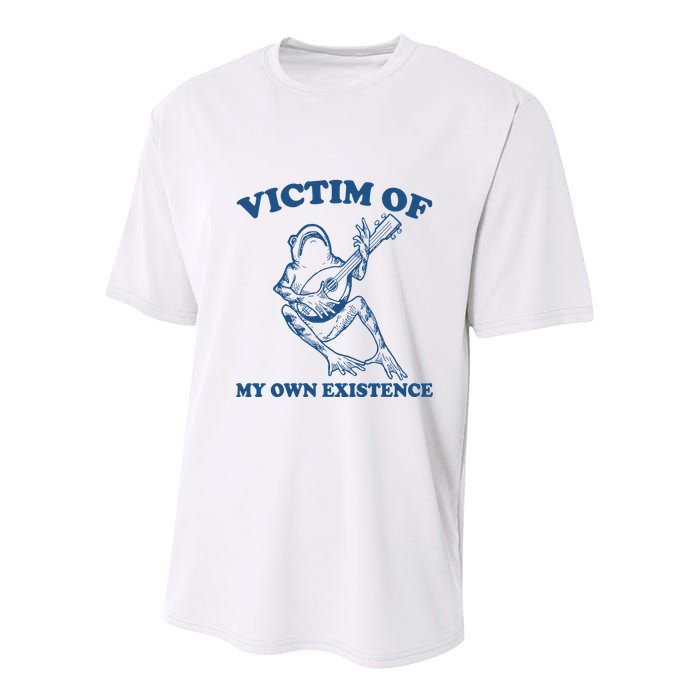 Victim Of My Own Existence Funny Meme Gag Youth Performance Sprint T-Shirt