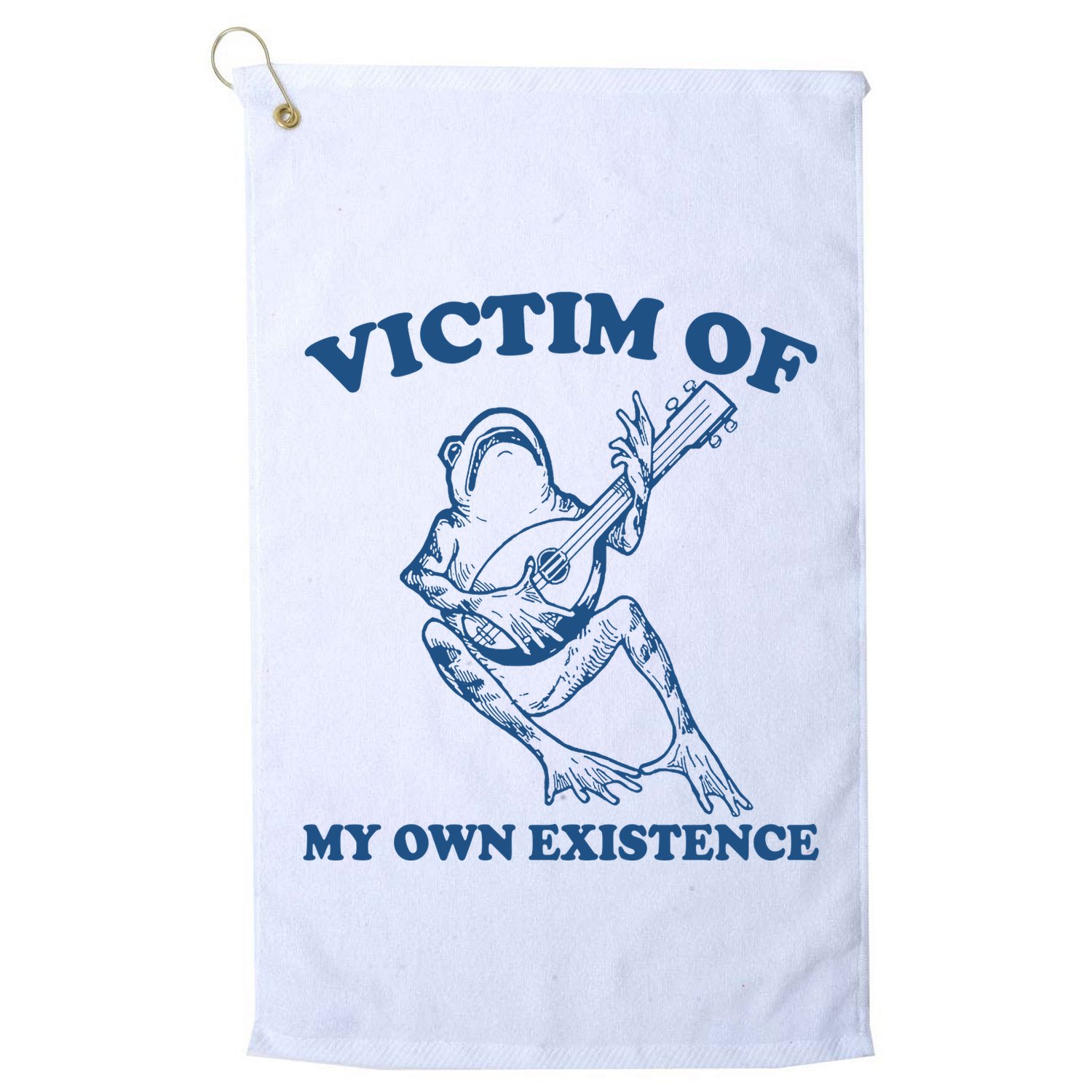 Victim Of My Own Existence Funny Meme Gag Golf Towel