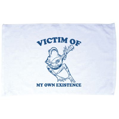 Victim Of My Own Existence Funny Meme Gag Microfiber Hand Towel