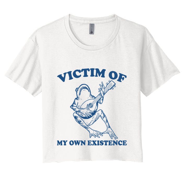 Victim Of My Own Existence Funny Meme Gag Crop Top