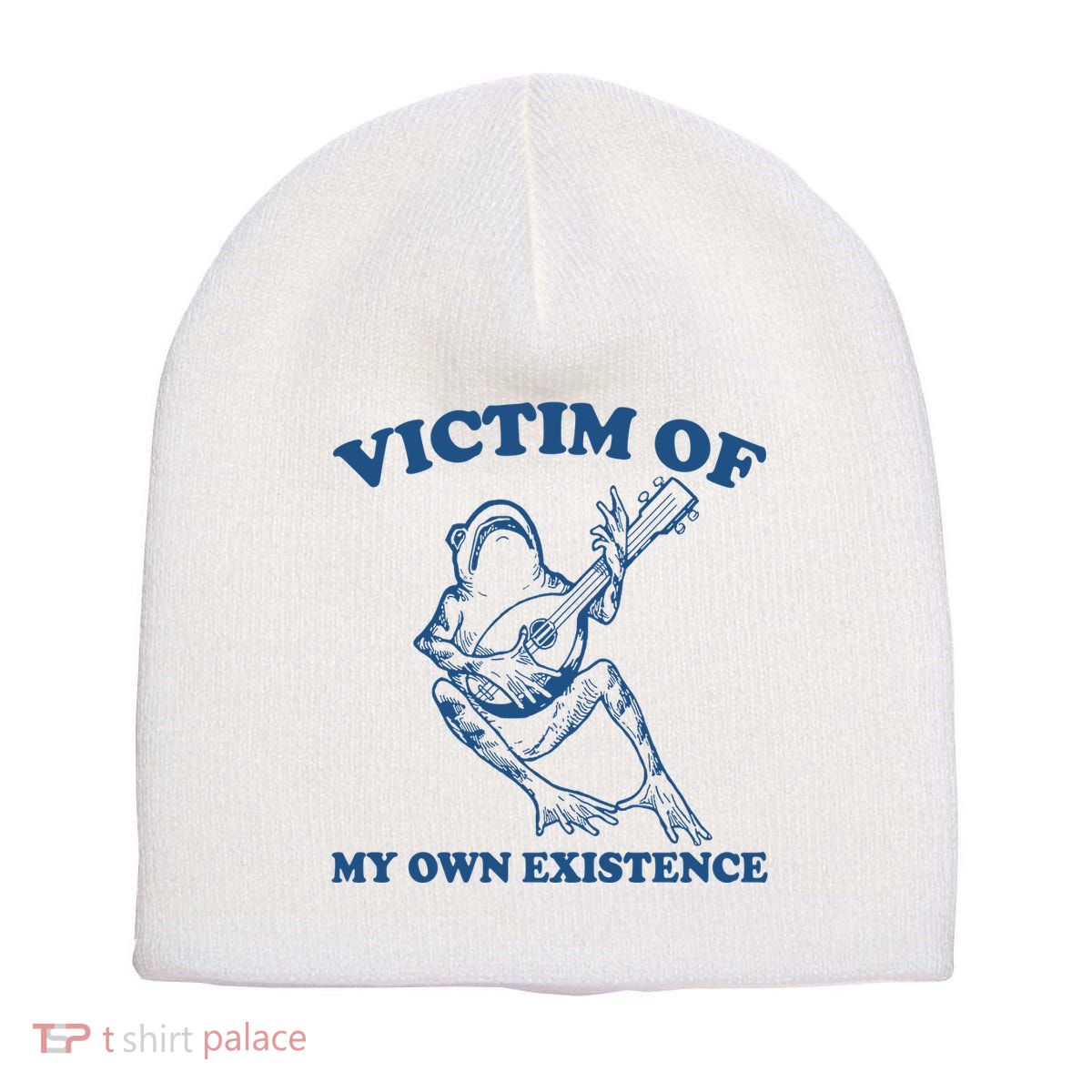 Victim Of My Own Existence Funny Meme Gag Short Acrylic Beanie