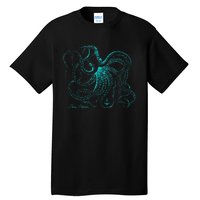 Vintage Octopus Marine Biologist Design Green Sea Life Tall T-Shirt