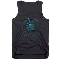 Vintage Octopus Marine Biologist Design Green Sea Life Tank Top