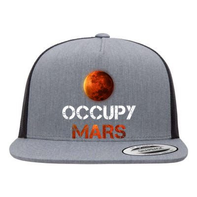 Vintage Occupy Mars Space Explorer Flat Bill Trucker Hat