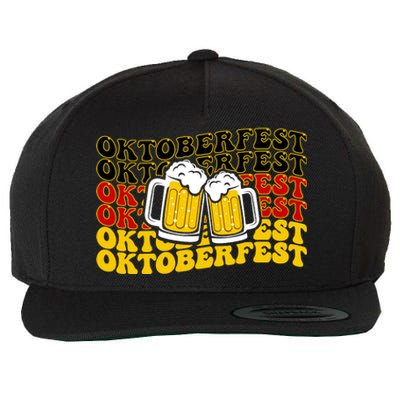 Vintage Oktoberfest Munich Germany Flag Drinking Wool Snapback Cap