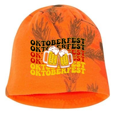 Vintage Oktoberfest Munich Germany Flag Drinking Kati - Camo Knit Beanie