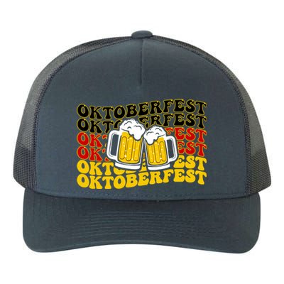 Vintage Oktoberfest Munich Germany Flag Drinking Yupoong Adult 5-Panel Trucker Hat