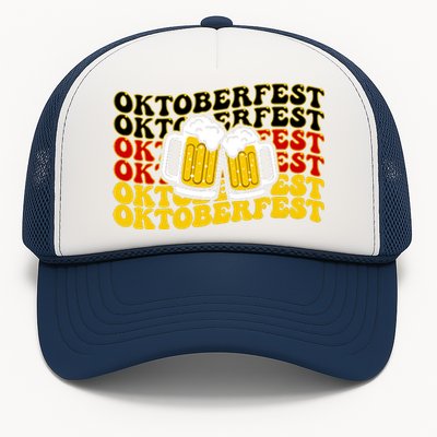 Vintage Oktoberfest Munich Germany Flag Drinking Trucker Hat