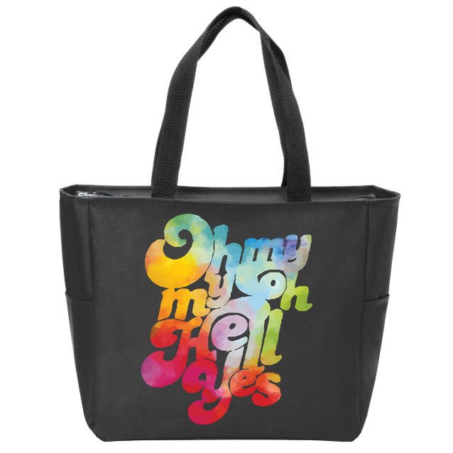 Vintage Oh My My Oh Hell Yes Classic Rock Country Music Zip Tote Bag