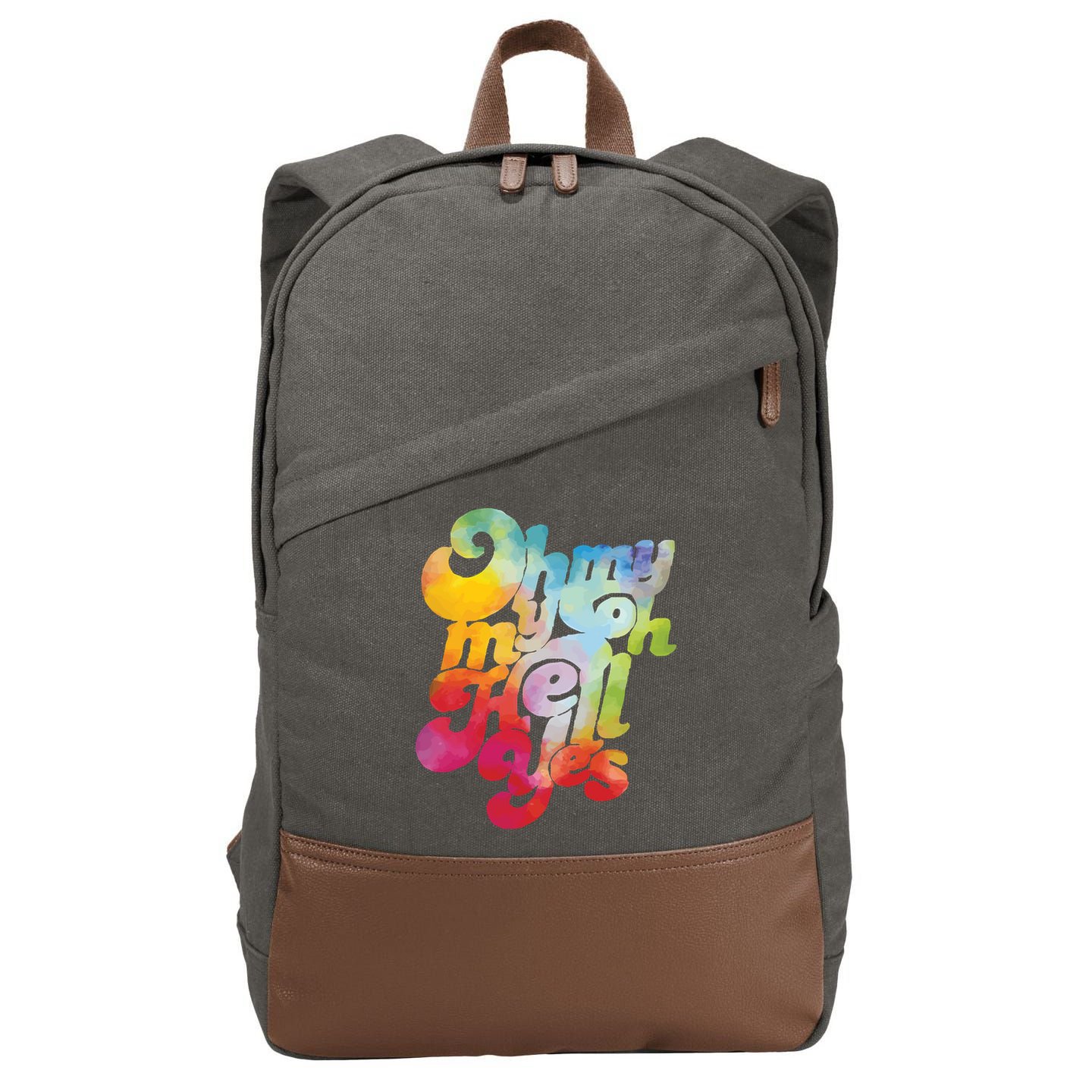 Vintage Oh My My Oh Hell Yes Classic Rock Country Music Cotton Canvas Backpack
