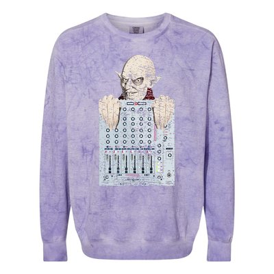 Vampire Orlock Mixing Board Colorblast Crewneck Sweatshirt