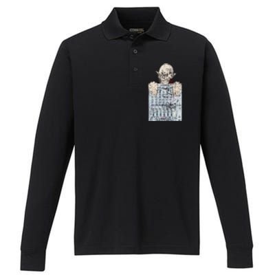 Vampire Orlock Mixing Board Performance Long Sleeve Polo