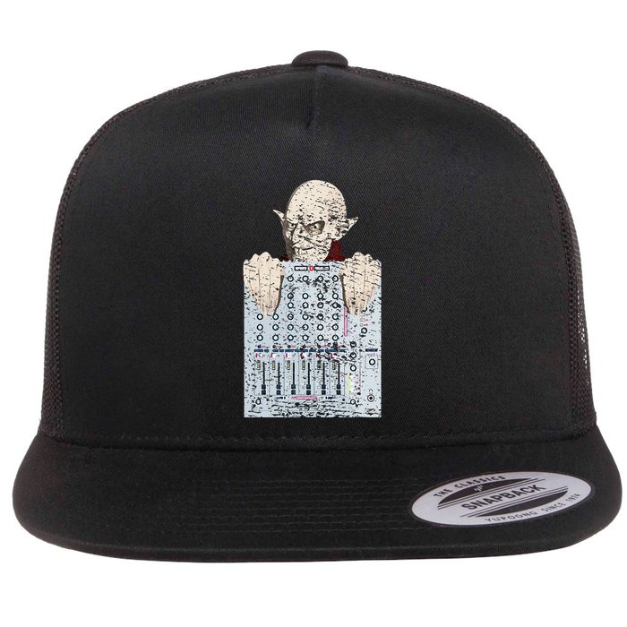 Vampire Orlock Mixing Board Flat Bill Trucker Hat