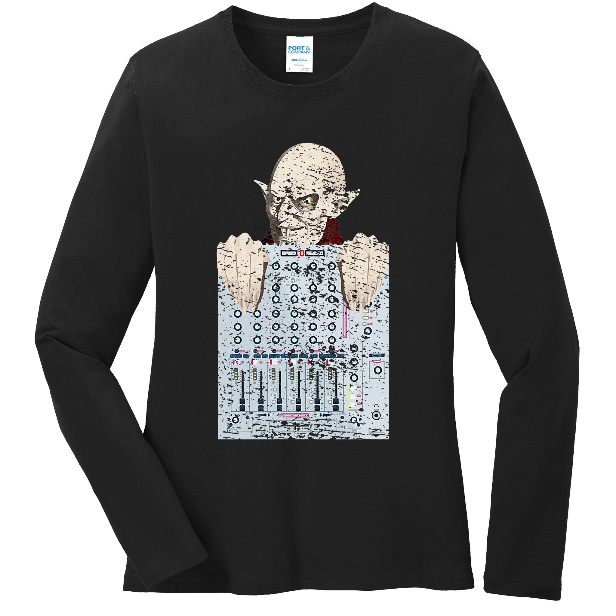 Vampire Orlock Mixing Board Ladies Long Sleeve Shirt
