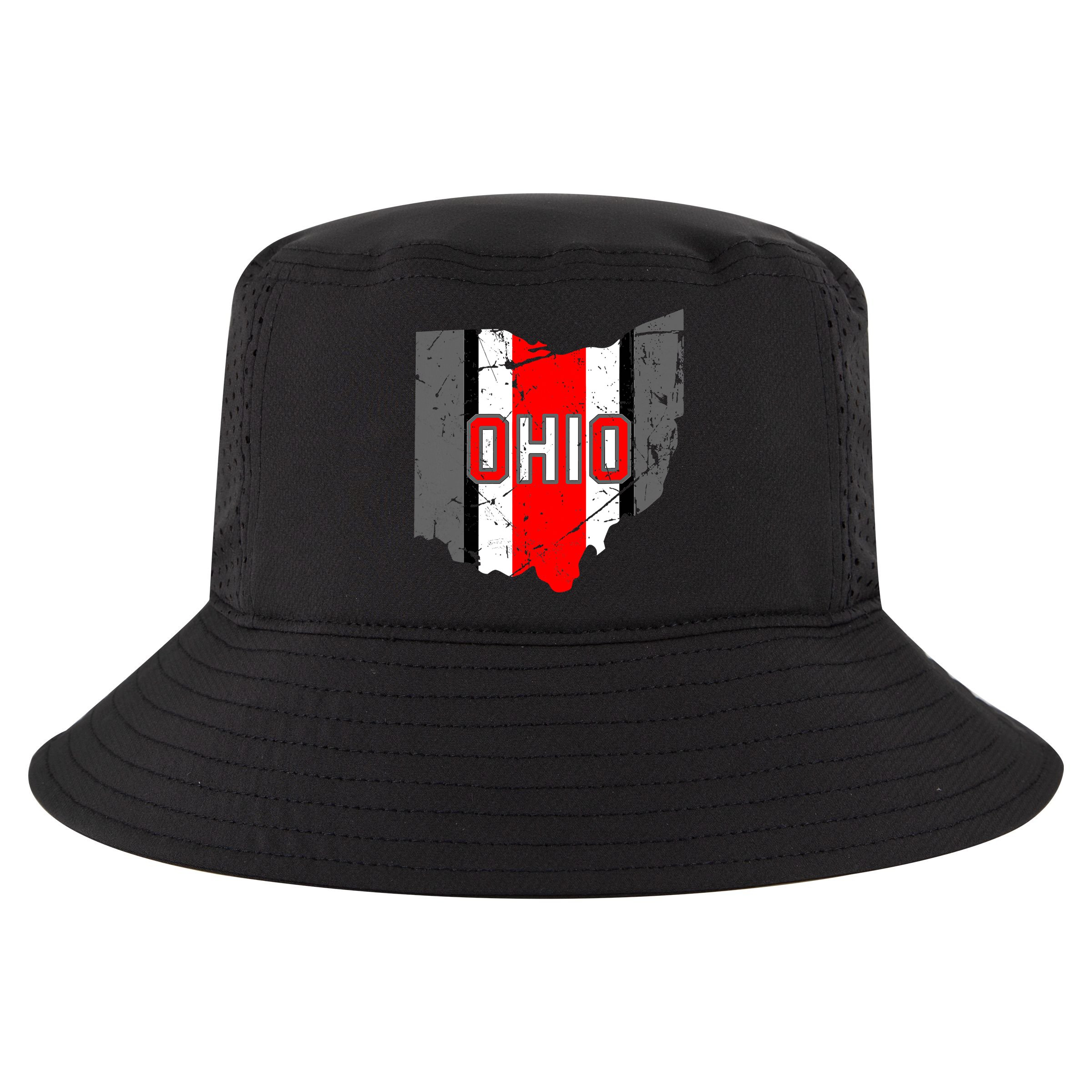 Vintage OHIO Ohio State Map Cool Comfort Performance Bucket Hat