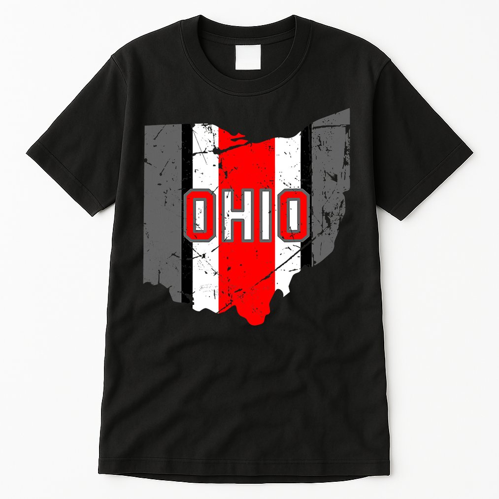 Vintage OHIO Ohio State Map Tall T-Shirt