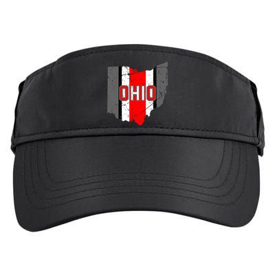 Vintage OHIO Ohio State Map Adult Drive Performance Visor