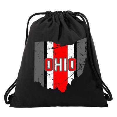 Vintage OHIO Ohio State Map Drawstring Bag
