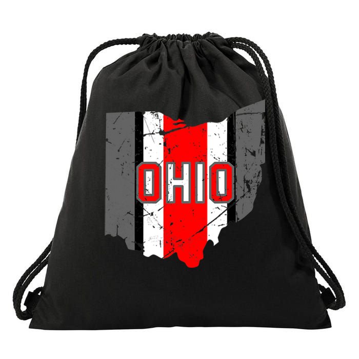 Vintage OHIO Ohio State Map Drawstring Bag