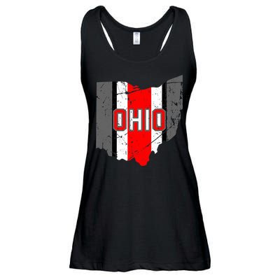 Vintage OHIO Ohio State Map Ladies Essential Flowy Tank