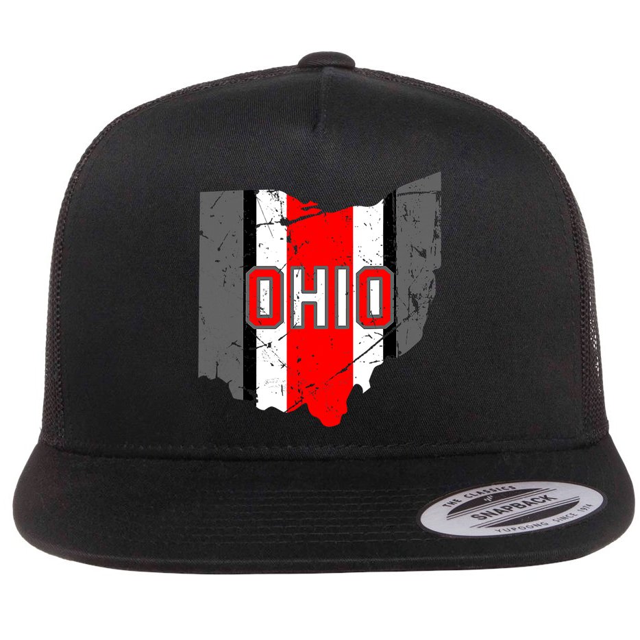 Vintage OHIO Ohio State Map Flat Bill Trucker Hat