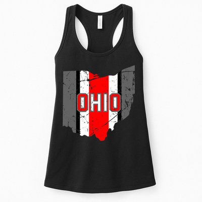Vintage OHIO Ohio State Map Womens Tank Top