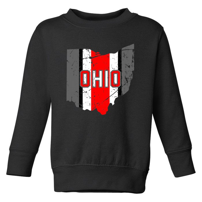 Vintage OHIO Ohio State Map Toddler Sweatshirt