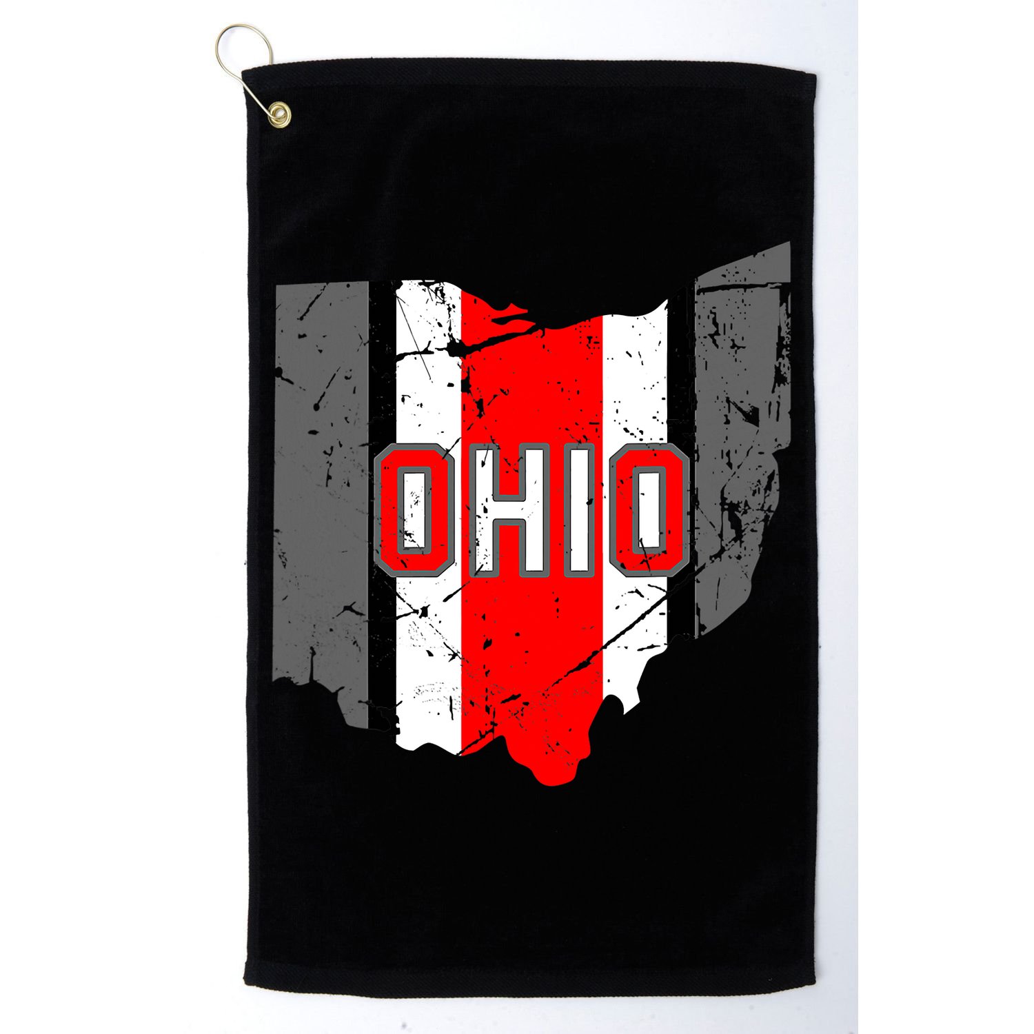 Vintage OHIO Ohio State Map Golf Towel