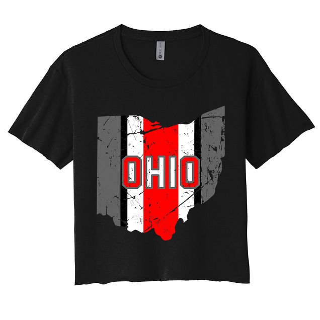 Vintage OHIO Ohio State Map Crop Top