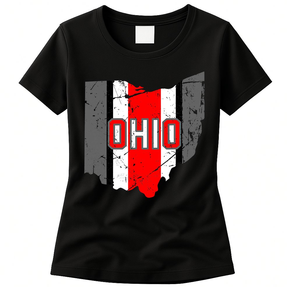 Vintage OHIO Ohio State Map Womens T-Shirt