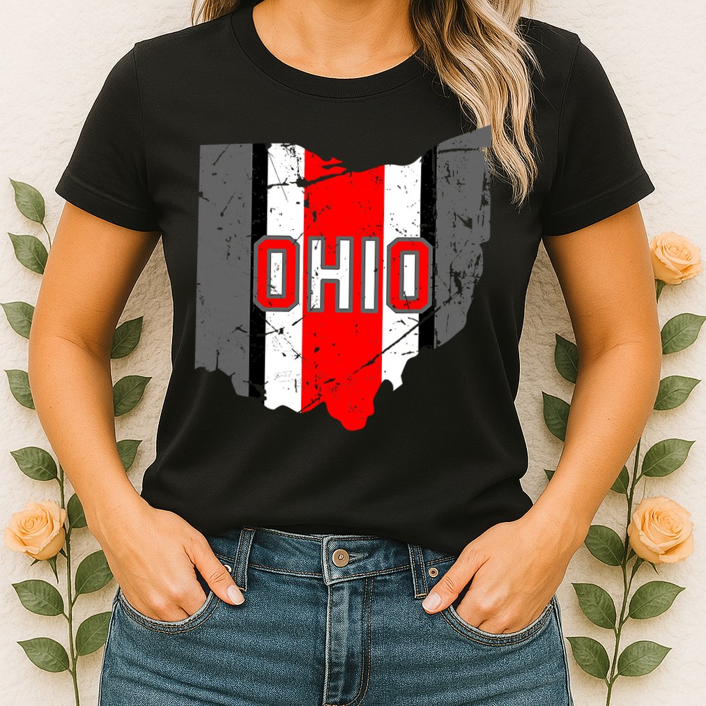 Vintage OHIO Ohio State Map Womens T-Shirt