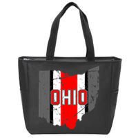 Vintage OHIO Ohio State Map Zip Tote Bag