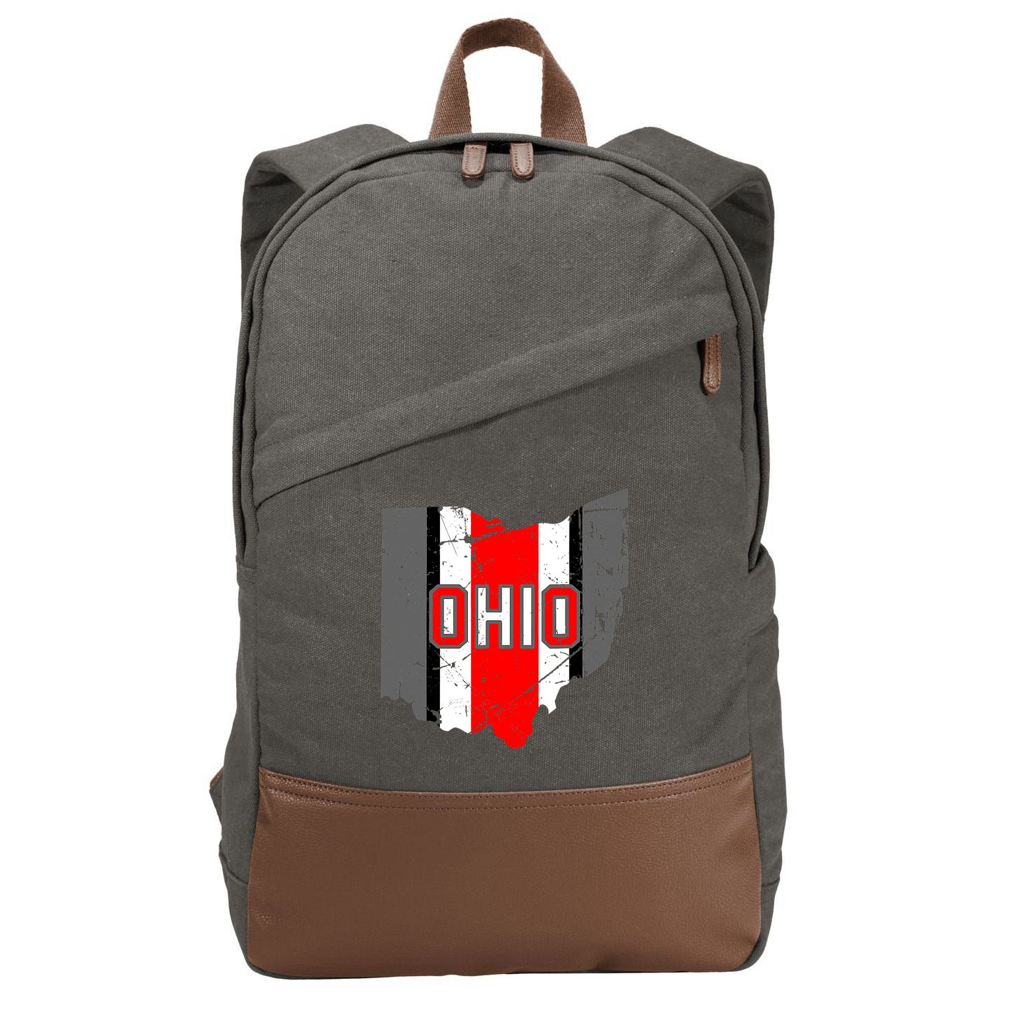 Vintage OHIO Ohio State Map Cotton Canvas Backpack