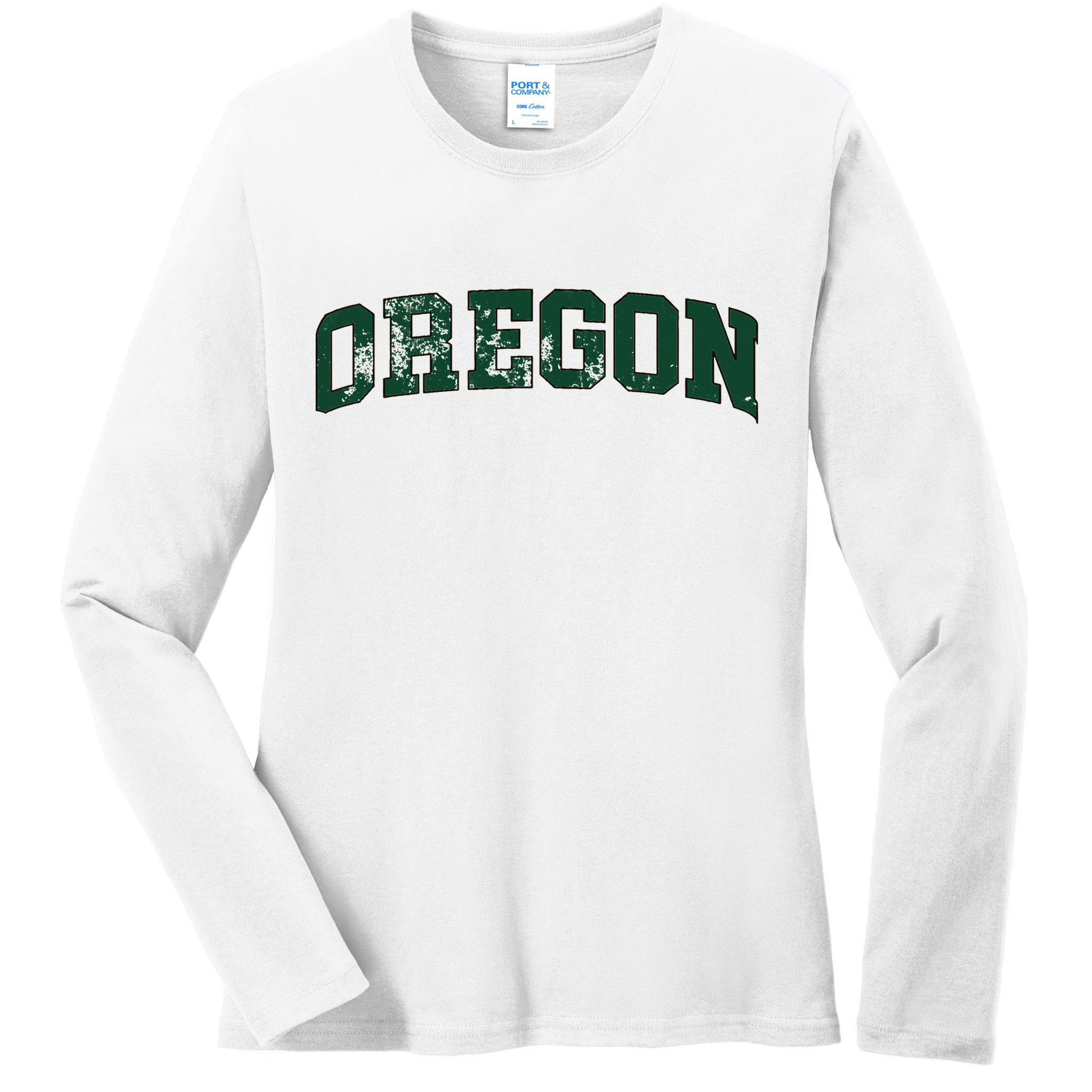 Vintage Oregon Oregon Ladies Long Sleeve Shirt