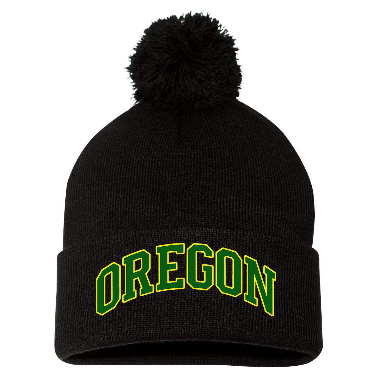 Vintage Oregon Oregon Text Pom Pom 12in Knit Beanie
