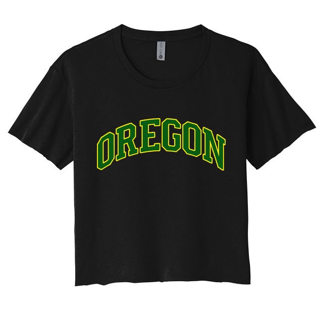 Vintage Oregon Oregon Text Women's Crop Top Tee