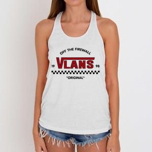 Vlan Out Of The Firewall Network Engineering Women's Knotted Racerback Tank