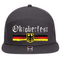 Vintage Oktoberfest Octoberfest German Drinking Festival 7 Panel Mesh Trucker Snapback Hat