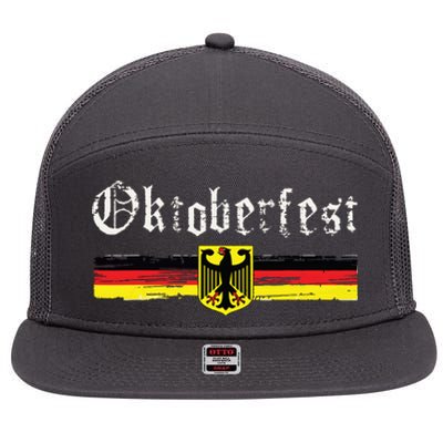 Vintage Oktoberfest Octoberfest German Drinking Festival 7 Panel Mesh Trucker Snapback Hat