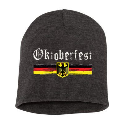 Vintage Oktoberfest Octoberfest German Drinking Festival Short Acrylic Beanie