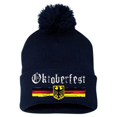 Vintage Oktoberfest Octoberfest German Drinking Festival Pom Pom 12in Knit Beanie