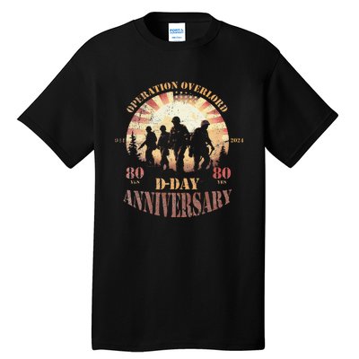 Vintage Operation Overlord 1944 Dday 2024 80th Anniversary Tall T-Shirt