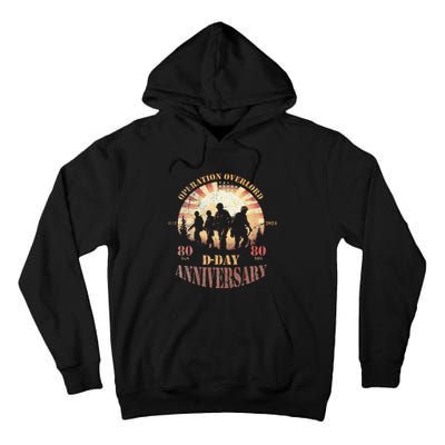 Vintage Operation Overlord 1944 Dday 2024 80th Anniversary Tall Hoodie