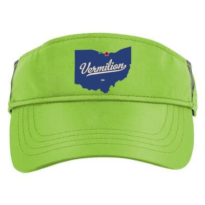 Vermilion Ohio OH Map Adult Drive Performance Visor