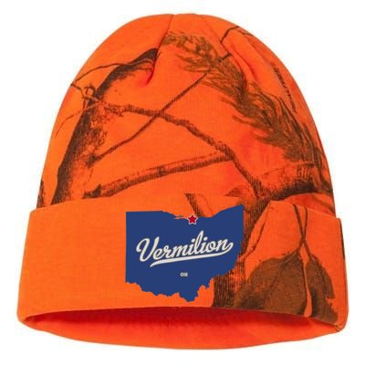 Vermilion Ohio OH Map Kati Licensed 12" Camo Beanie