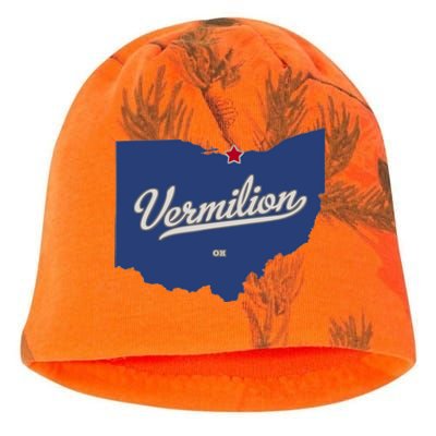 Vermilion Ohio OH Map Kati - Camo Knit Beanie