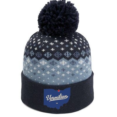 Vermilion Ohio OH Map The Baniff Cuffed Pom Beanie