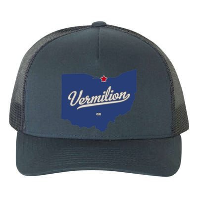 Vermilion Ohio OH Map Yupoong Adult 5-Panel Trucker Hat